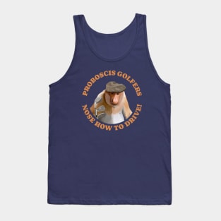 Funny Proboscis Monkey Golfer Tank Top